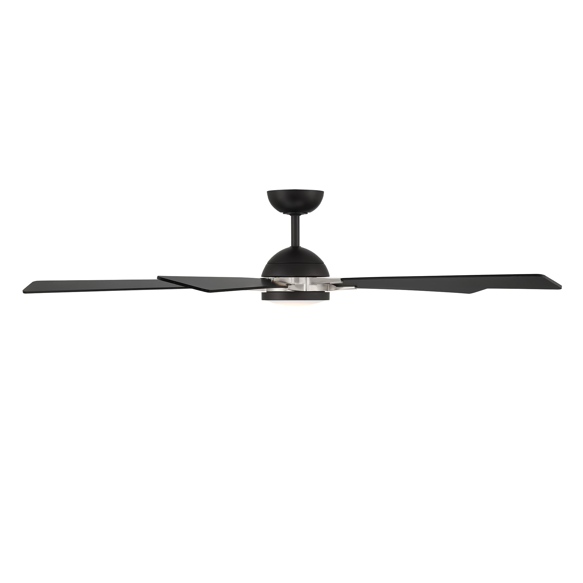 Rotary Indoor and Outdoor 5-Blade 65in Smart Home Ceiling Fan in Matte Black Brushed Nickel with 2700-3000-4000-5000K Selectable LED Light Kit and Remote Control works with iOS or Android WAC App