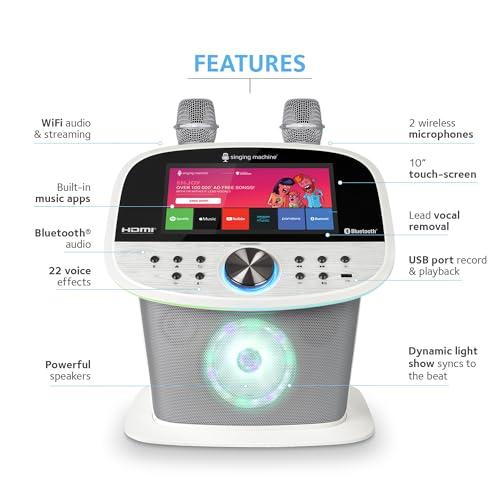 image for Singing Machine Platinum Plus - Premium Wi-Fi Karaoke Machine for Adul