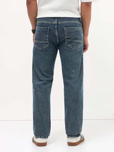 Image of Urbano Fashion Men's Regular Fit Heavy Washed Denim Jeans Stretchable