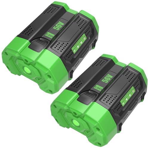 Image of 2 Packs Replacement for EGO 56V Battery 5.0Ah BA2800T BA2800(Black) | Compatible with EGO 56 Volt arc Batteries BA1400T BA1400 BA4200T BA4200 BA5600T BA5600