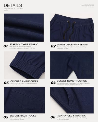 Image of ITALY MORN Khaki Joggers Pants with Pockets for Men