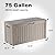Vixzen 75 Gallon Resin Deck Box with wheels,Lockable Outdoor Storage Box for Patio Cushions Storage Furniture,Garden Tools,Weatherproof and UV Resistant- Grey