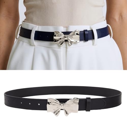 UncleS Bowknot CloSeure PU Belt 1 mm Precision Adjustment Quick Sale Design for Office & Daily Wear Quick Release Dress Belt2