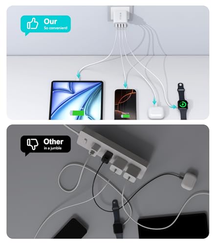 Image of 40W USB Wall Charger Block, 2-Pack 4-Port USB A Fast Charging Brick Dual QC Wall Plug Adapter Compatible for iPhone 17 /16 /15 /14 /13 /12 /11 Pro Max Plus,iPad,Galaxy