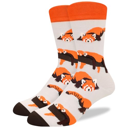 Lustige Roter Panda Socken Bunte Baumwolle Coole Herren Damen - Witzige Süße Originelle Kleine Tiere Geschenkideen Adventskalender Weihnachten Geburtstag Nikolaus für Männer Frauen Teenager Papa