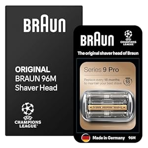 Braun Series 9 PRO+ Electric Shaver Original Replacement Head, Get Back 100% Performance, Compatible with Series 9 Shavers, 96M
