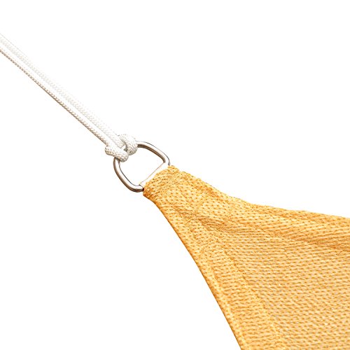 Coconut Sun Shade Sail Flagpole Heavy Duty Outdoor Uv Block 100% Polyester Braided White Long Rope 1/4 Inch 50 Feet #TOP2