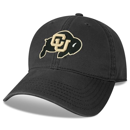 Legacy NCAA Officially Licensed Baseball Hat Colorado Buffaloes Lightweight Cap for Men & Women Relaxed Twill Adjustable (EZA) Black One Size Fits Most Adjustable Fabric Closure