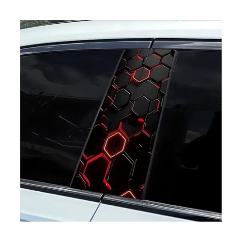 Film anti-rayures pilier B voiture autocollants hexagonaux lisses de protection