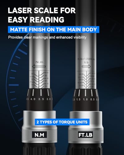 GOYOJO 32-Piece Torque Wrench Set, Chrome Vanadium Steel, 2-24 N.m - Includes 1/4