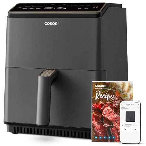 COSORI Air Fryer DUAL BLAZE 6.4L Easy Fryer Avec Chauffage par le haut et le bas,11-EN-1 Friteuse Sans Huile Parfect pour le Régime Hyperprotéiné,