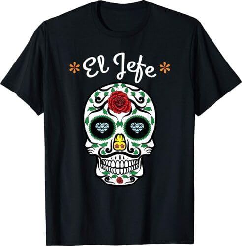 yuwoyuyutur Yo Soy El Jefe Dia De Los Muertos Day of The Dead for Men T-Shirt Black L.JPG