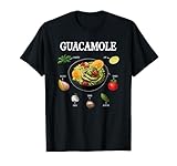 Tazón de receta de guacamole Verduras Ingredientes Chips Camiseta