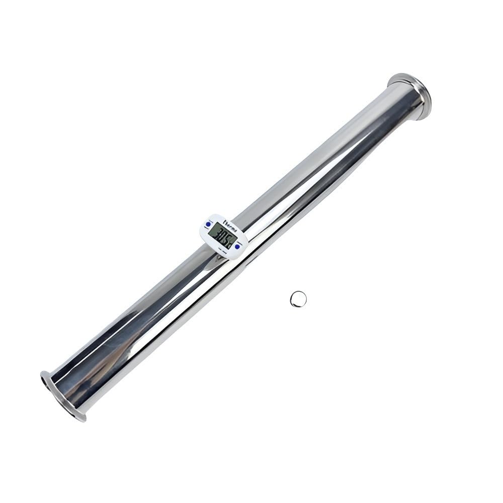 Yjqhody Black 2 Inch 51Mm Seamless 304 Stainless Steel Pipe With Thermowell Nipple, Od64mm 500Mm Tri-Clamp 1Pc(Black)
