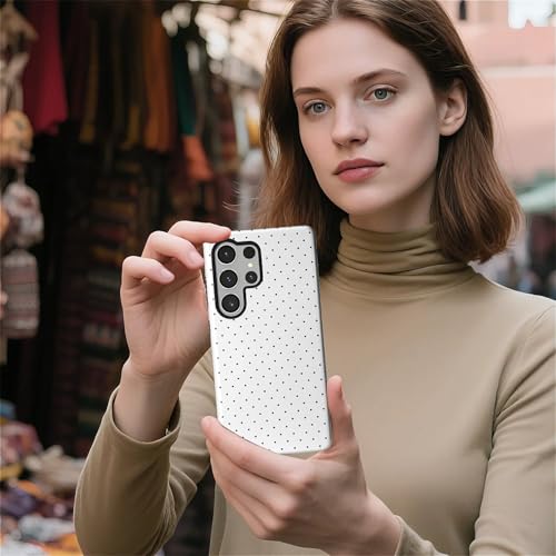 Coque Samsung S25 Ultra HL2 hybride silicone à pois blancs - 5
