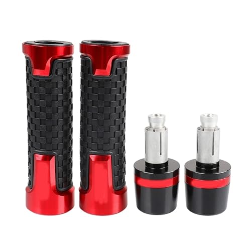 Poignées de Guidon Moto 22mm CNC pour Yamaha Tenere 900 Rouge