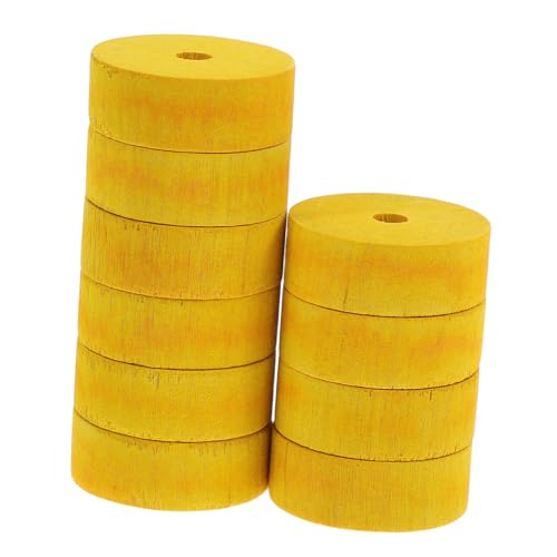 LIFKOME 10個 木製クラフトホイール 丈夫な木材製 手作りおもちゃ車輪 創造的な遊びと手先の器用さ向上に モデルカー部品兼用