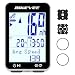 Bikevee GPS Bike Computer Wireless Bicycle Speedometer Odometer 9 Languages Auto Backlight Auto Start Stop IPX7 Waterproof 2.4 Inch LCD Supports MPH KMH - White