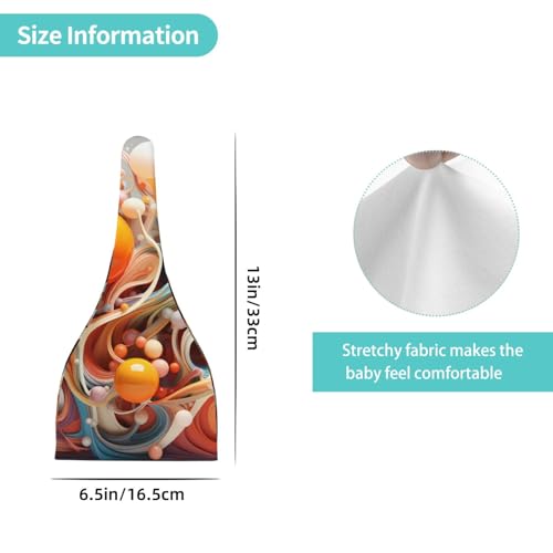 3D Colorful Swirls and Balls Print Newborn Baby Hat, Soft Top Knotted Beanie Cap, Cute Infant Headwear for 0-6 Months Welcome Party4