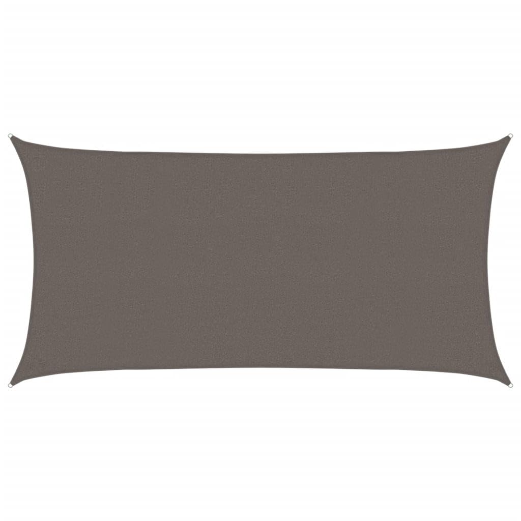 Voile d'ombrage HDPE anthracite 2,5x4,5m 160g/m² perméable pour terrasse