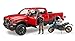 Bruder Ram 2502 Power Wagon with Ducati Scrambler Desert Sled and Driver Vehicles Toy (Color May Vary)