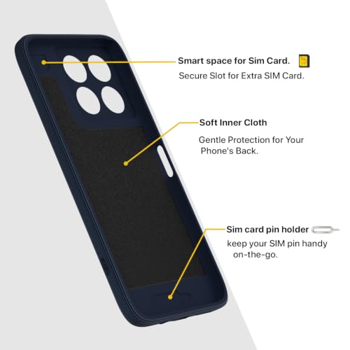 Image of Pikkme Back Cover for Motorola Moto G37 5G Soft Matte Silicone Mag-Safe Design (Mag-Safe Not Support) Camera Protection | Slim Fit Bumper Cover (Blue)