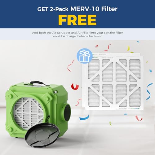 Image of ALORAIR HEPA Air Scrubber with 3 Stage Filtration, Water Damage Restoration