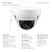 Amcrest 5MP Security Camera System, 4K 8CH PoE NVR, (4) x 5-Megapixel 2.8mm Wide Lens Weatherproof Metal Vandal Dome PoE IP Cameras, Pre-Installed 2TB Hard Drive, NV4108E-IP5M-D1188EW4-2TB (White)