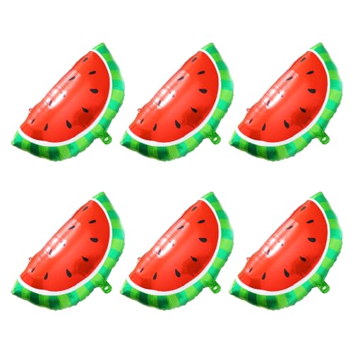 Image of Tropical Summer Party Cartoon Fruit Watermelon Balloon, Jumbo Watermelon Slice Mylar Balloons For Birthday Baby Shower Wedding Carnival Festival Hawaiian Beach Party Decorations Supplies