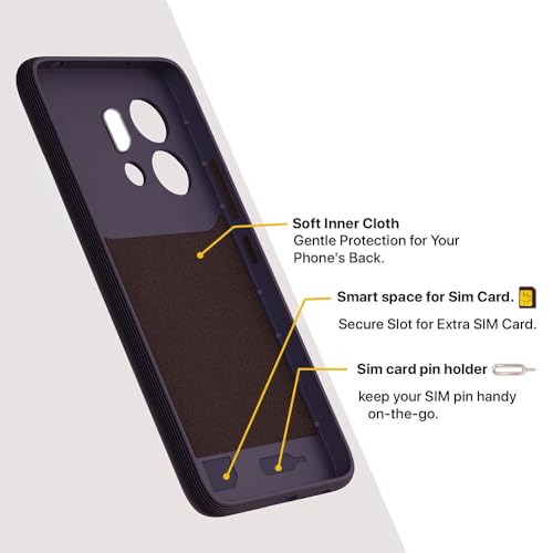 Image of amazon basics Shockproof Case for Oppo Reno14 Pro 5G | Full Camera Protection | TPU Flexible Back Cover for Oppo Reno14 Pro 5G (Purple)