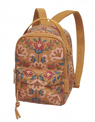 Mochila Mini Borogodó Delicadeza Arara Farm Caramelo
