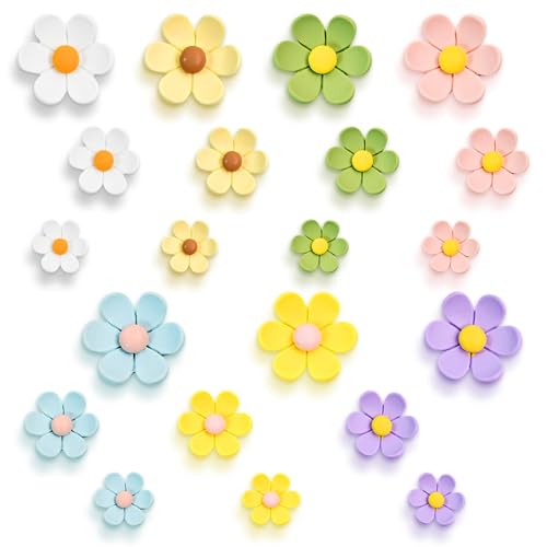 Imanes decorativos de flores para nevera, set 21 piezas miniatura 1