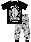 Star Wars Jungen Schlafanzug Mandalorian Schwarz 158