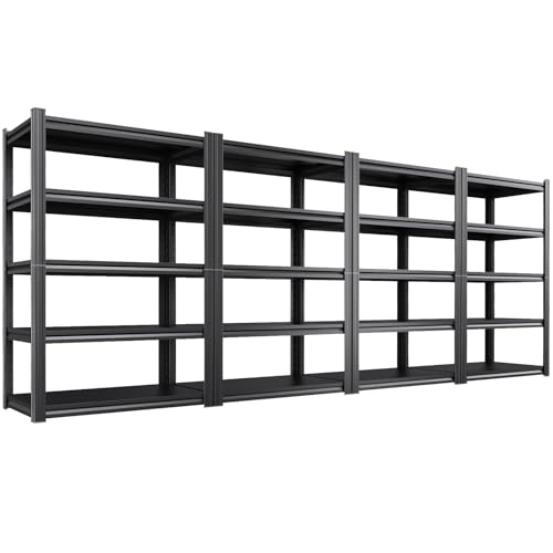 Image of 4-Pack Heavy Duty Garage Shelving for Garage, Warehouse & Workshop Organization, 71 inch H x 35 inch W x 16 inch D Adjustable 5-Tier All Metal Storage Shelf for Tools, Storage Bins & Bulk Items