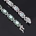 CiNily Opal Tennis Bracelets 18K White Gold Plated link Bracelets Opal Jewelry for Women