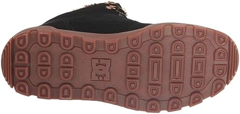 DC Women's Manteca 4 Winter Cold Weather Casual Snow Boot Rain, DK Chocolate/Leopard, 5 | Image 3