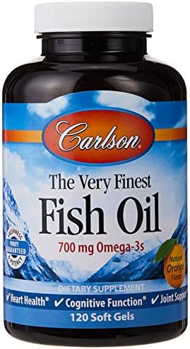 Carlson The Very Finest Fish Oil Orange 120 + 30 Softgels, 700 mg (May be Chewed)