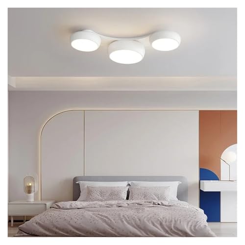 Suspension LED moderne salon : lustre blanc 3 lampes design chic