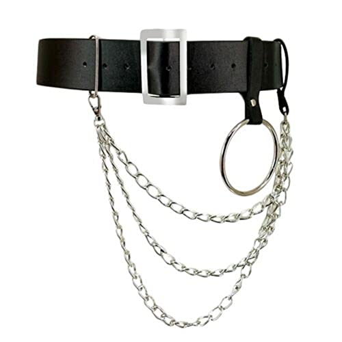 Waist Chain Belt Body Metal Hip Hop PU Belly Necklace Belt(1)