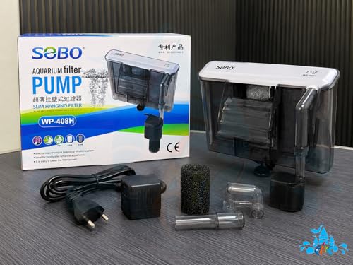 Image of FAH WP-408H Slim Hang-On Filter | 6W, 600L /H, AC 220-240V | 3-Compartment | ABS Material | For 1 to 1.5 Ft Aquarium | Adjustable Flow | Max Flow: 600l /h