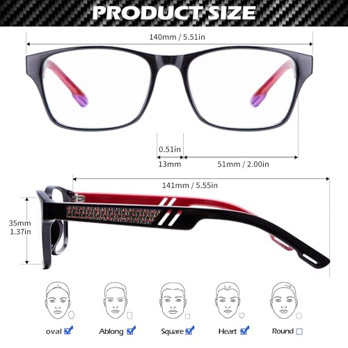 Image of ANYLUV Blue Light Blocking Glasses for Men Women Lightweight Computer Gaming Glasses Anti Eye Strain Rectangle Frame