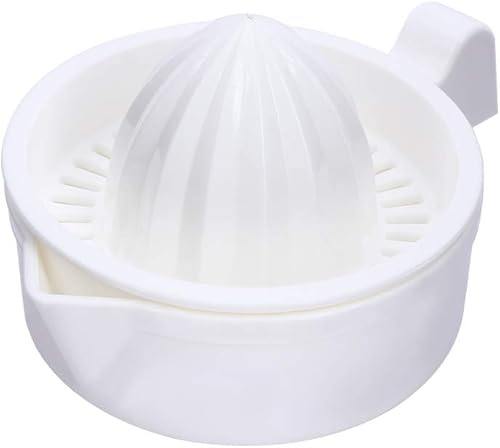 Exprimidor de cítricos y naranja, mini exprimidor manual de plástico de doble capa de cítricos naranja limón fruta exprimidor manual con mango para