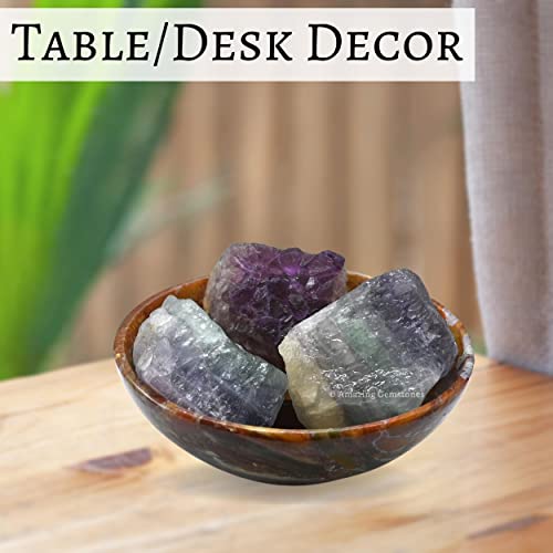 Image of Amazing Gemstone Fluorite Raw Crystals and Healing Stones, Natural Rocks for Tumbling - DIY Raw Stones and Crystals, 2 Pieces