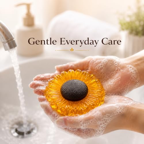 Image of Sunflower Brightening Soap for Men & Women | Vitamin C, Niacinamide & Glutathione, Dark Spot & Pigmentation Care, Daily Bath Soap, Paraben-Free Skin Care