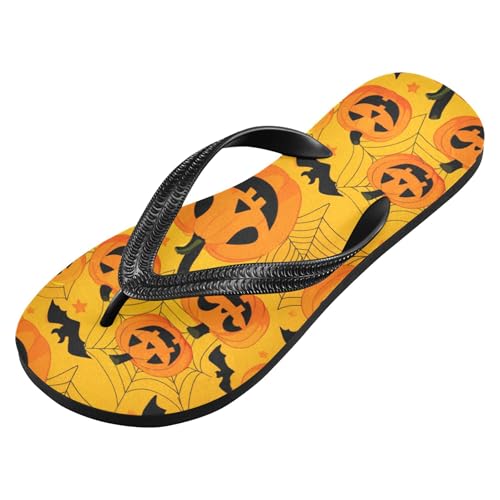 Burbuja Happy Halloween Pumpkins Flip Flops for Women Men, Soft Thong Sandals Rubber Slippers for Pool Beach Essentials2