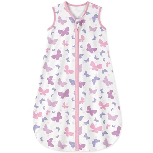 Image of Yoofoss Baby Sleep Sack 6-12 Months 0.5 TOG Baby Wearable Blanket, 100% Cotton Infant Toddler Sleeping Sack 2-Way Zipper Lightweight Sleep Sack