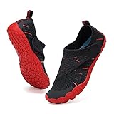 CIOR Boys & Girls Water Shoes Sports Aqua Athletic Sneakers Lightweight Sport Shoes(Toddler/Little Kid/Big Kid) U1ELJSX011-Blk.red-32