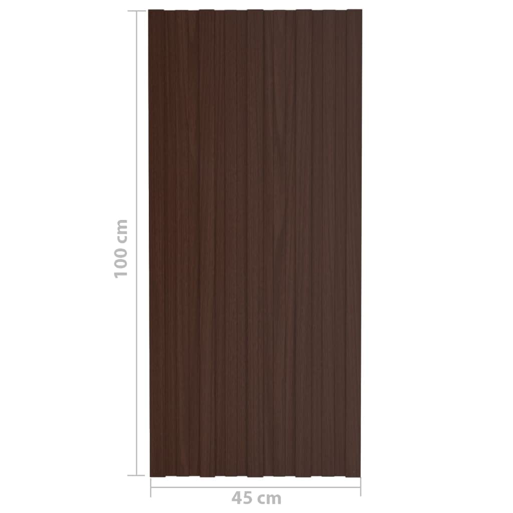 ACAGALA Paneles de techo de 100 x 45 cm, 12 unidades, chapa trapezoidal, chapa trapezoidal, chapa de metal, resistente a la intemperie, para garaje, cobertizo de jardín, acero galvanizado, color