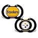 Baby Fanatic 2 Piece Pacifier Set, Pittsburgh Steelers, One Size