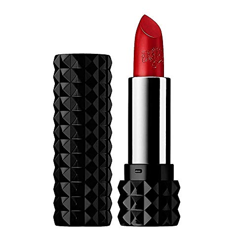 KVD Kat Von D Vegan Beauty Studded Kiss Creme Lipstick in OUTLAW-SATIN MATTE BRICK RED - Full Size